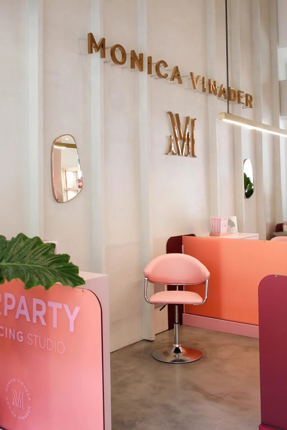 Interior of the Monica Vinader piercing studio on King's Road, Chelsea