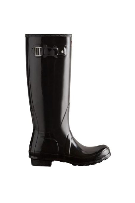 Hunter Women's Black Original Tall Gloss Wellington Boot