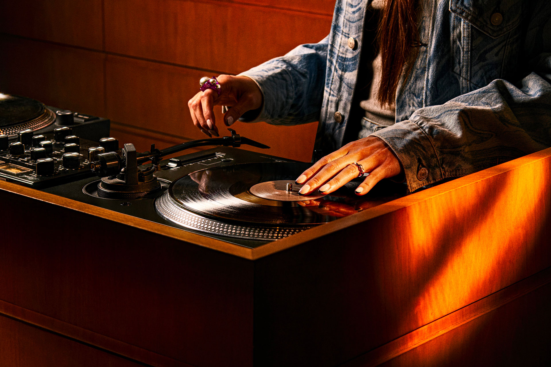 DJ at decks