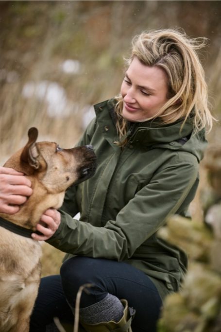 Woman wearing Musto coat