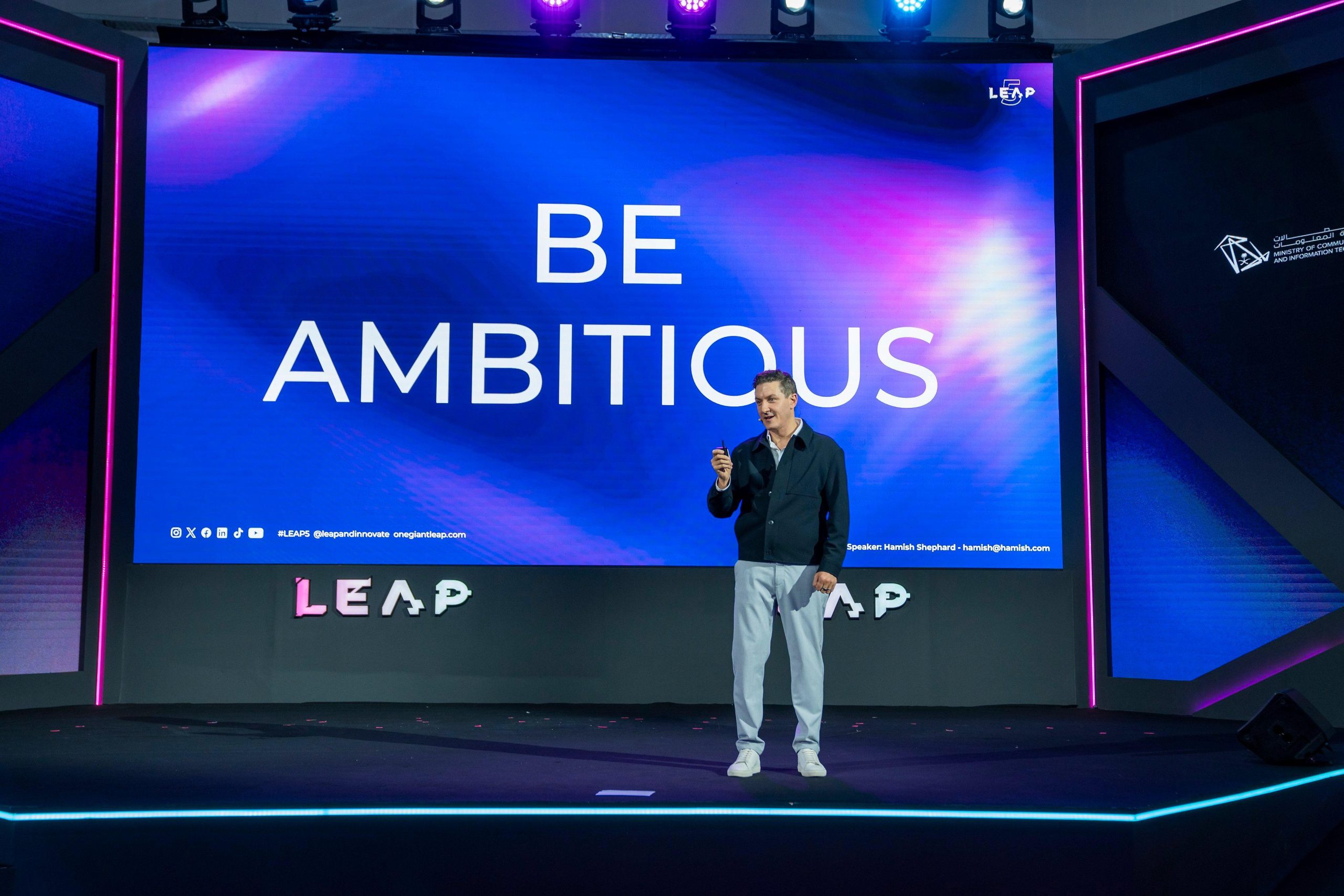 Hamish Shephard Presenting Project Ambition At LEAP 2026