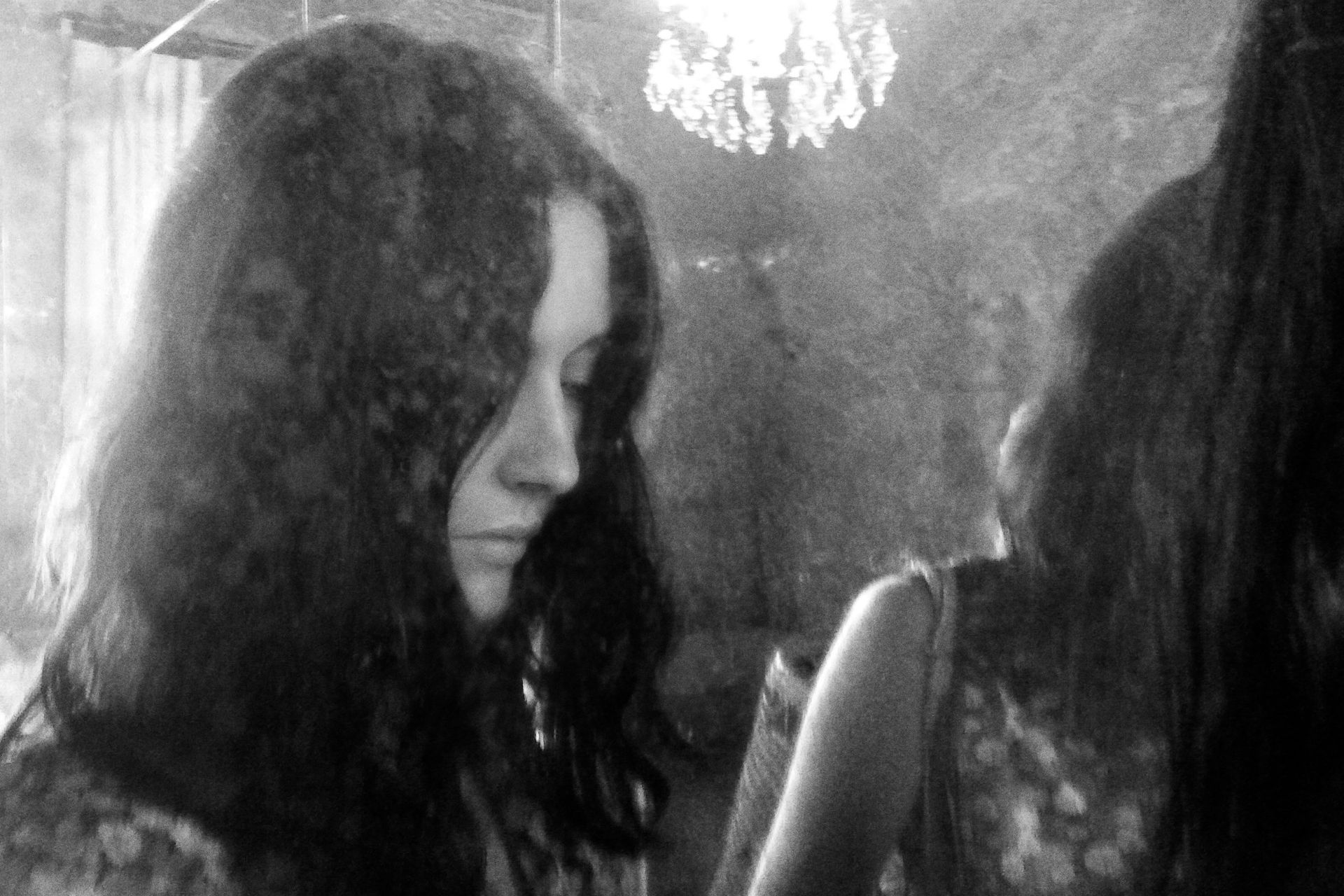Susie Cave looking down