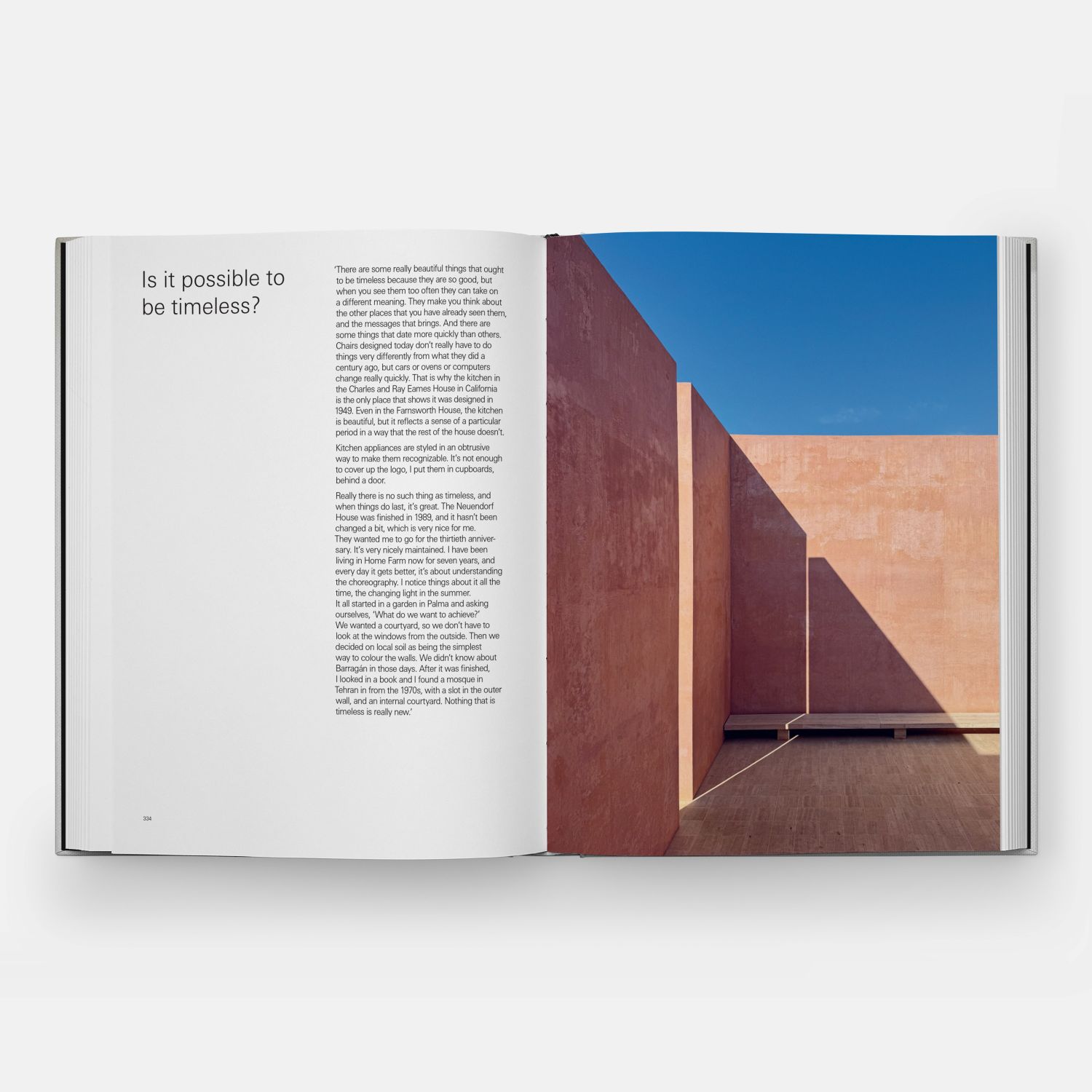 A spread inside John Pawson: The Minimal Home by John Pawson and Deyan Sudjic
