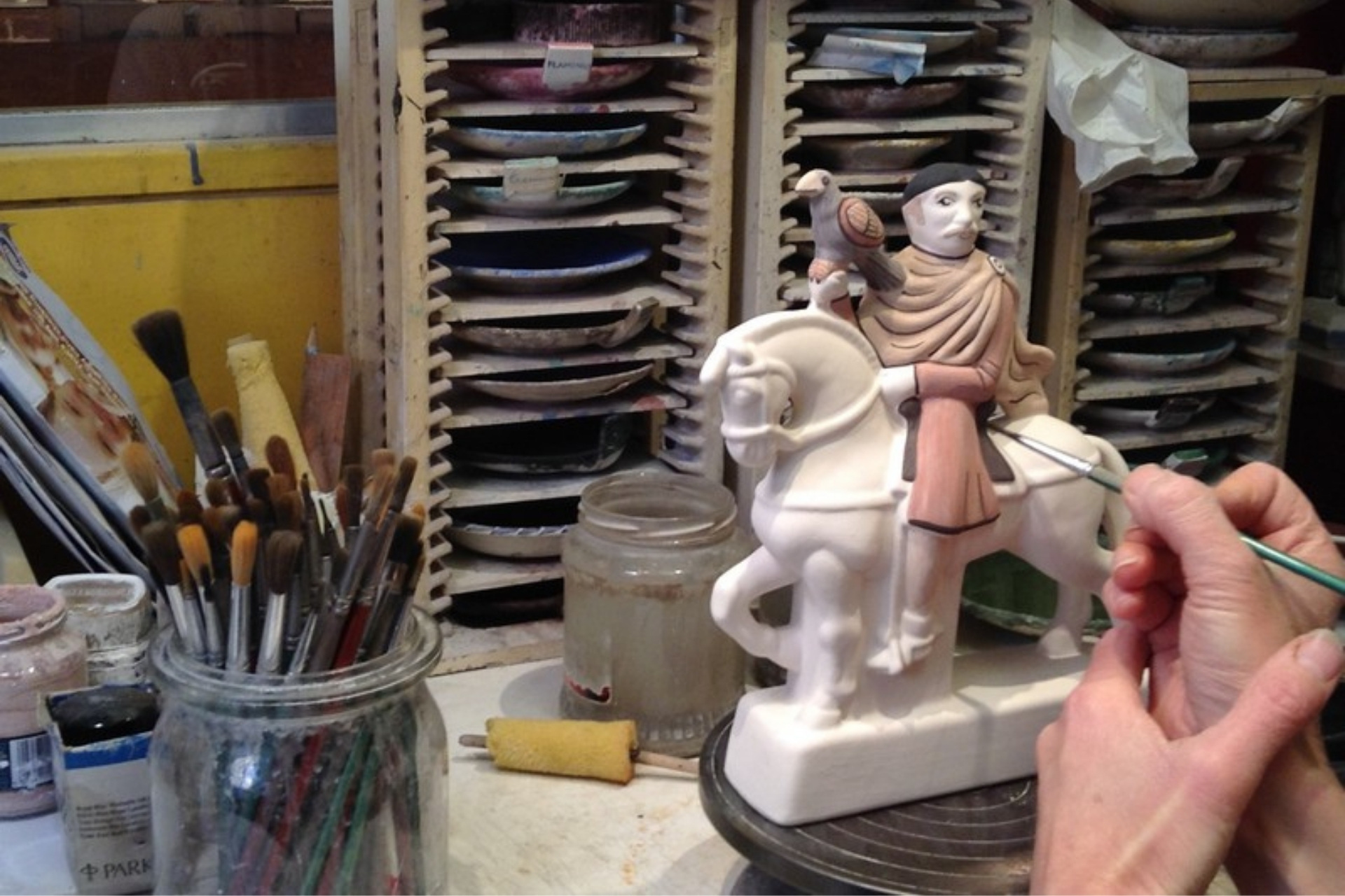 Painting pottery