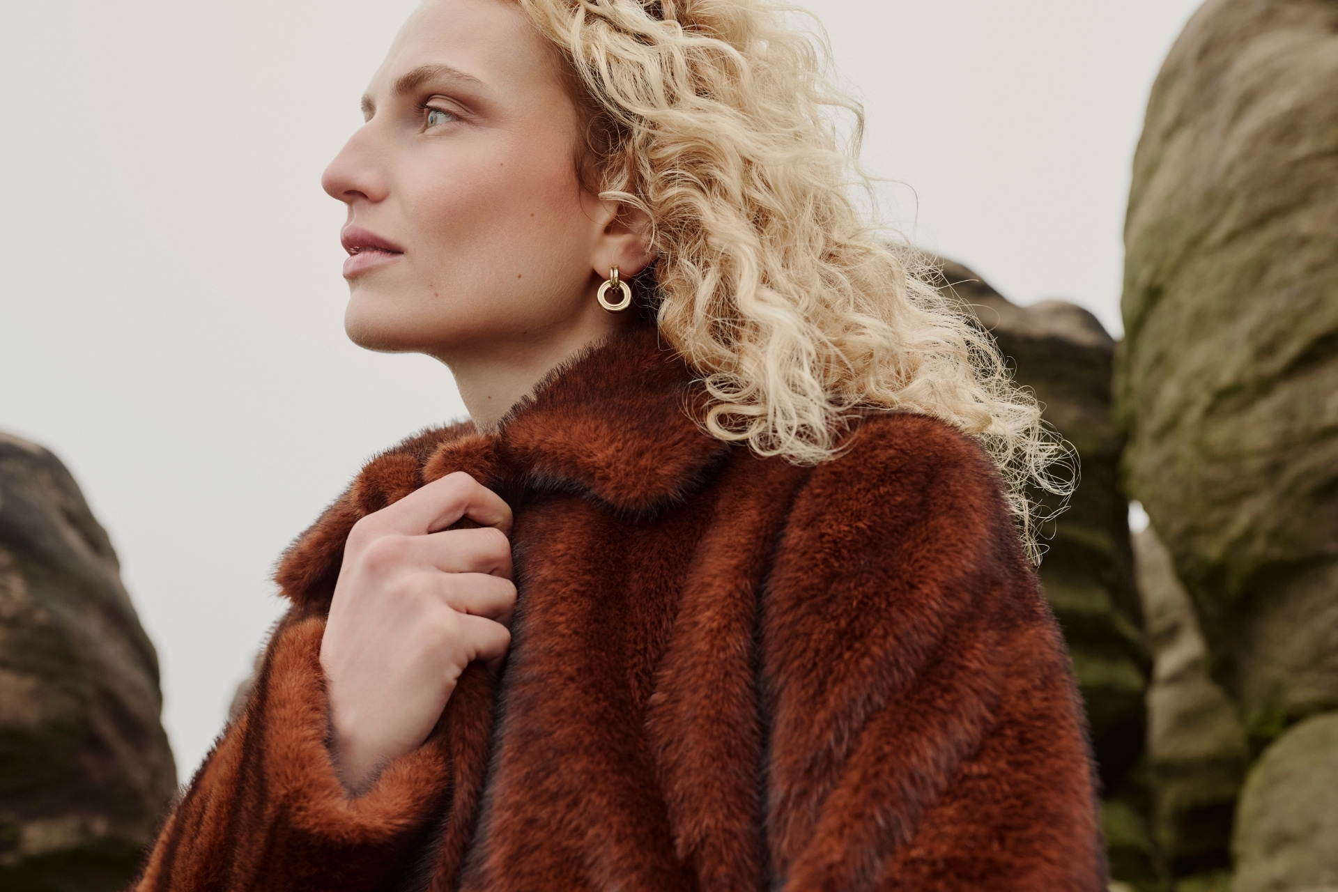Woman wearing Hobbs coat