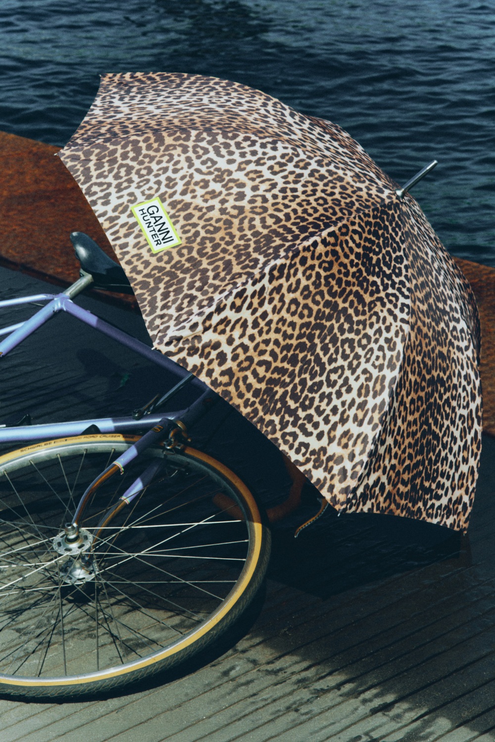 Leopard print umbrella