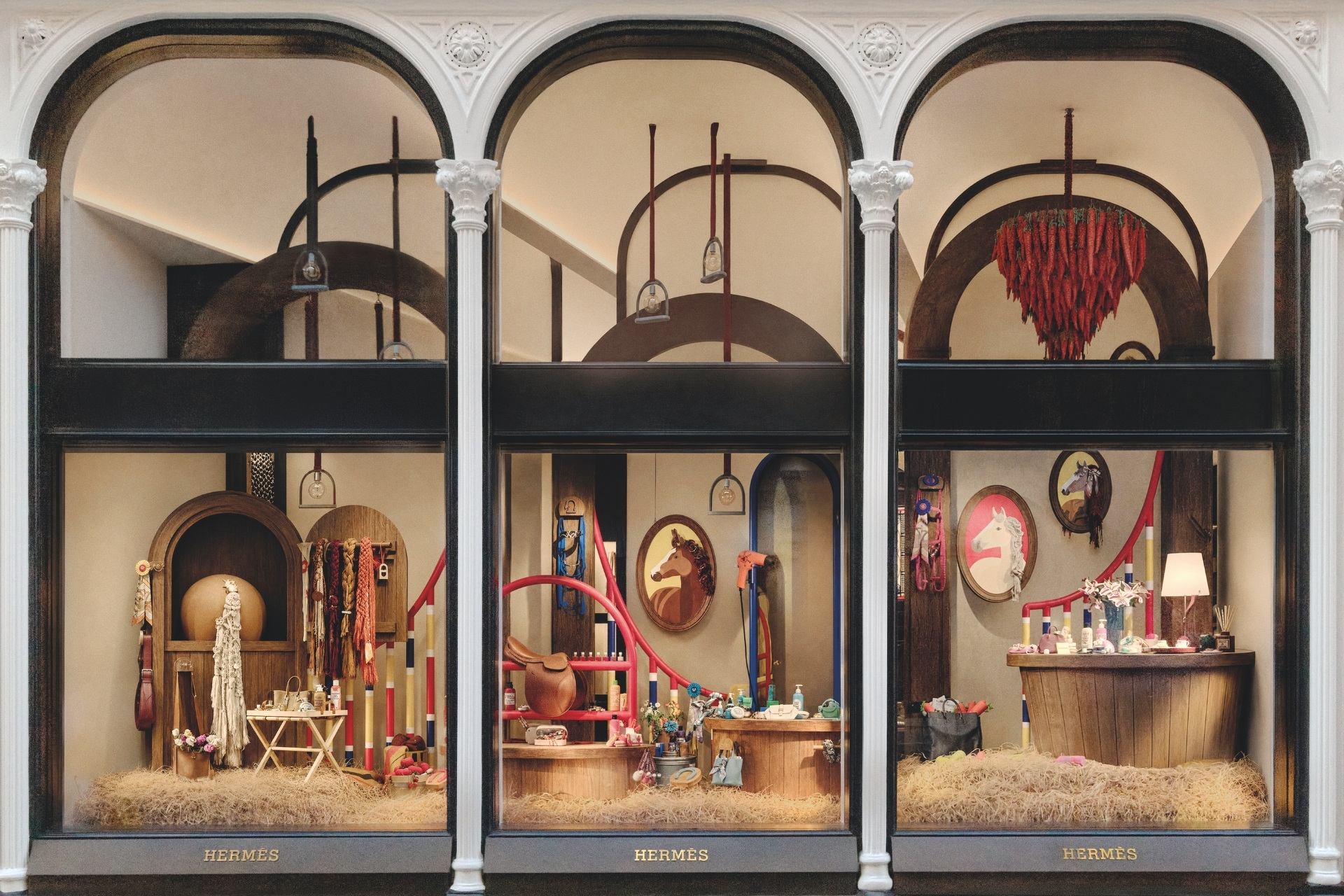 Hermes Bond Street shop windows