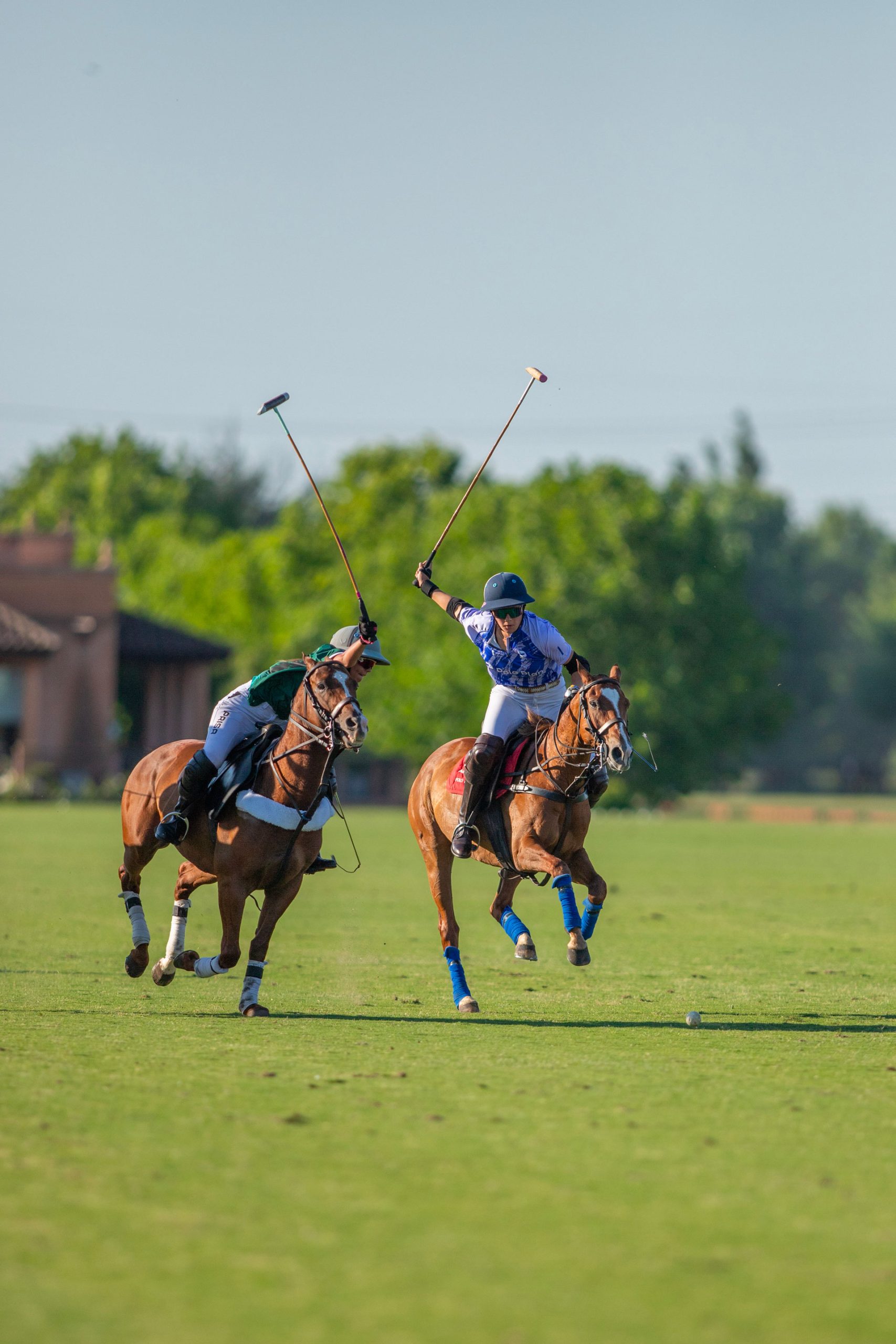 Alex Priest playing polo