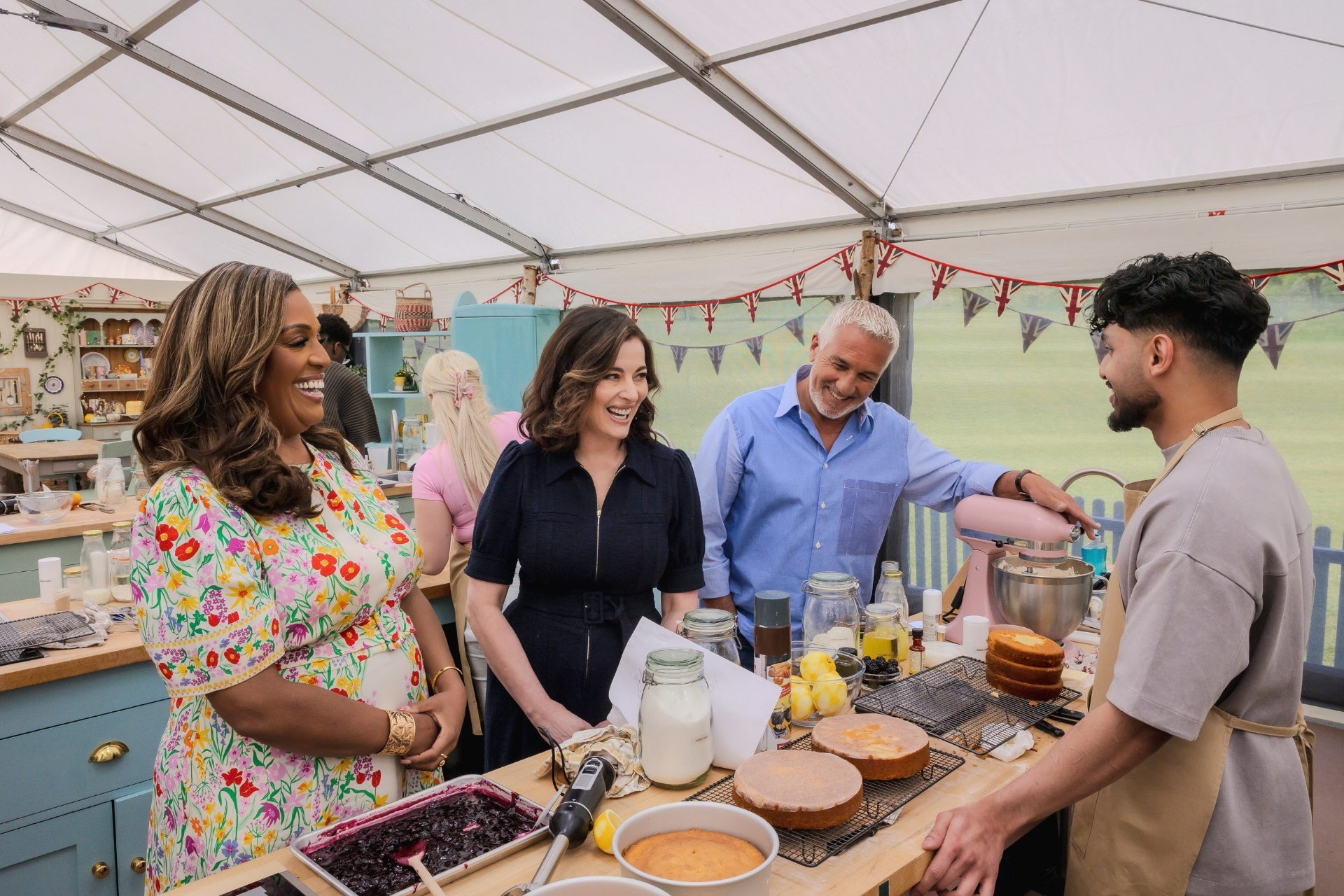 Alison Hammond, Nigella Lawson, Paul Hollywood and baker Mo
