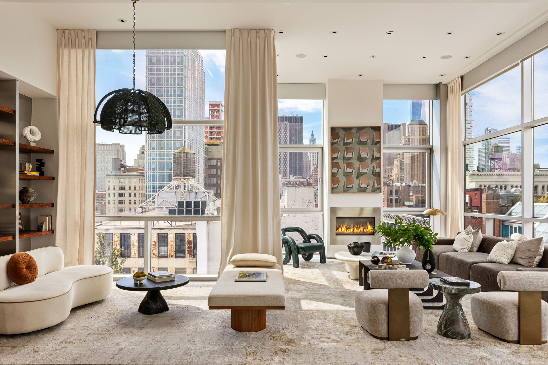 Living room in Thierry Henry's penthouse