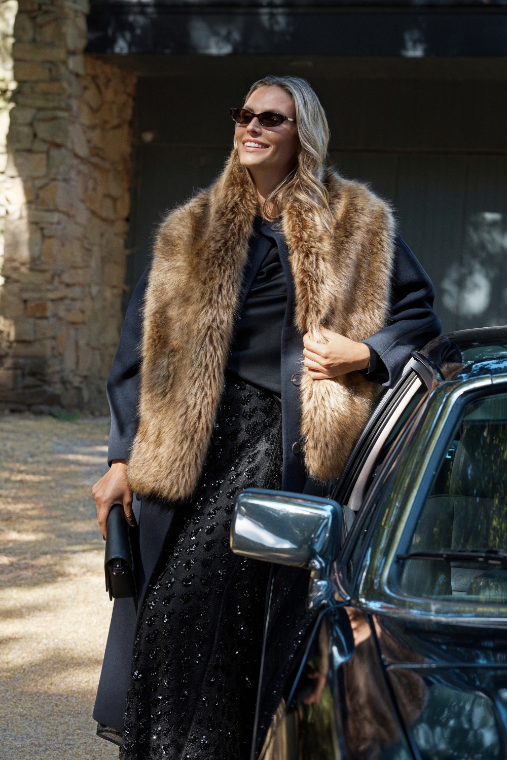 Phase Eight faux fur scarf