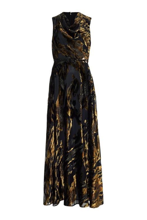 Phase Eight Carrie Velvet Printed Shift Maxi Dress