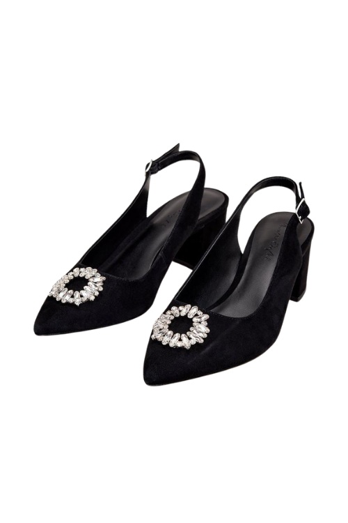 Phase Eight Sparkle Slingback Block Heel Shoes