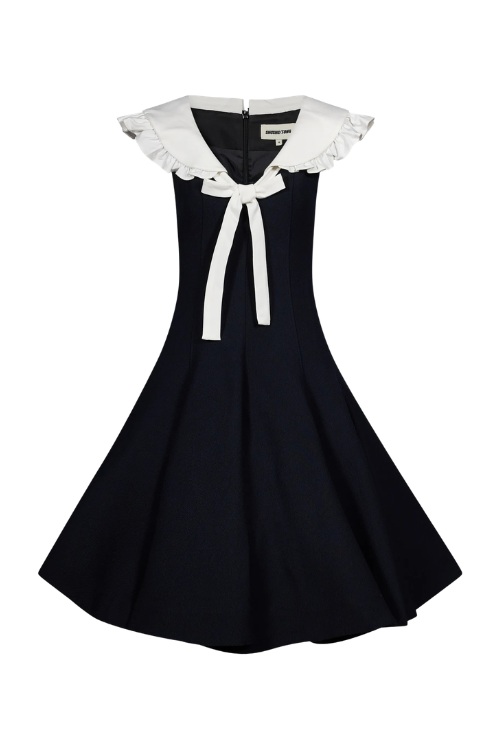 SHUSHU/TONG Ruffled Bow-Detail Mini Dress