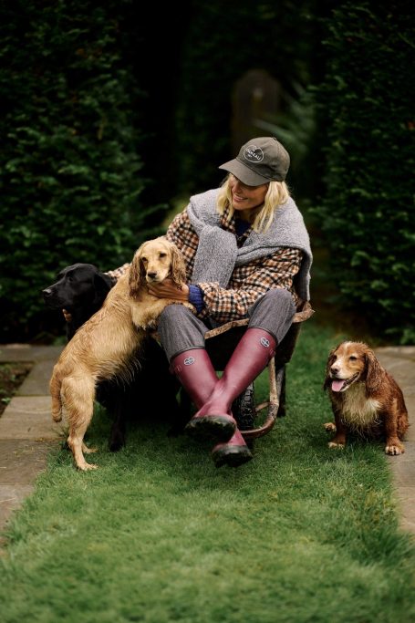 Le Chameau oxblood wellington boots