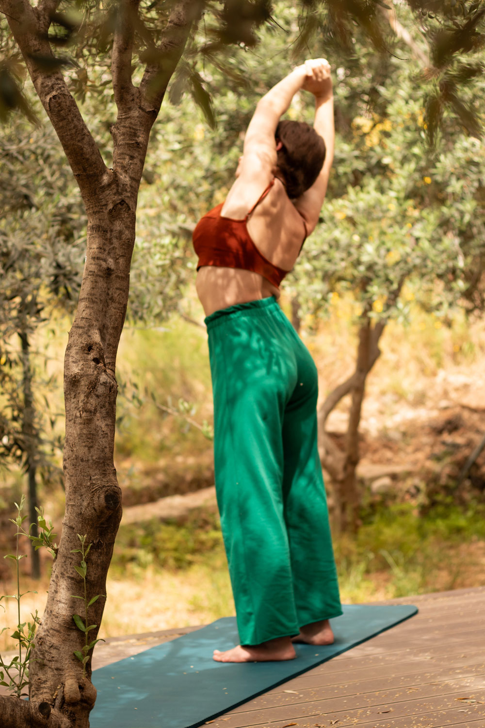 Woman practising somatic movement