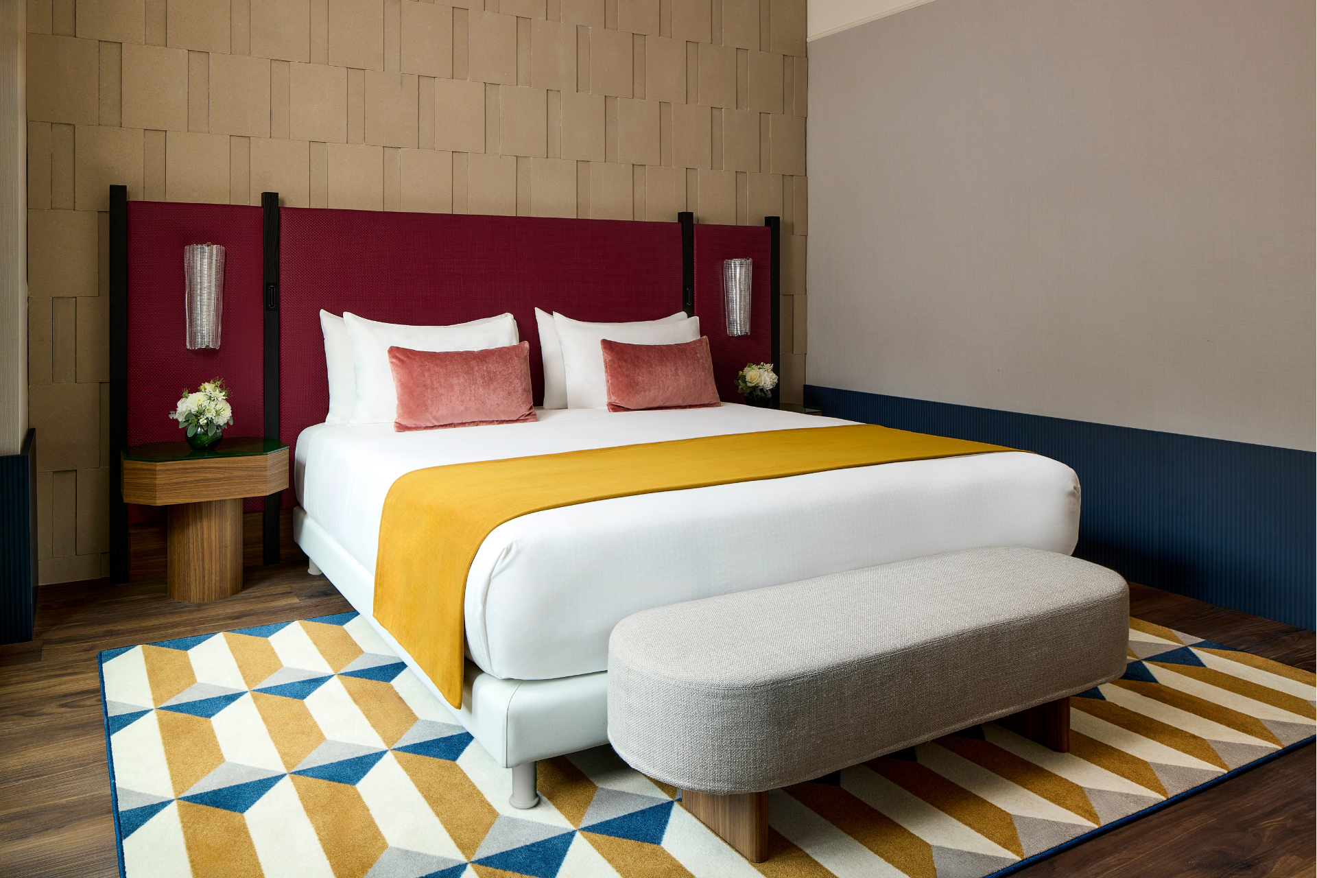 One of the bedrooms at Tivoli President Milano