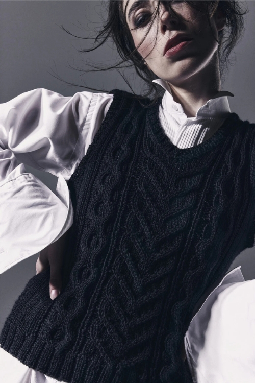 Judy R Clark black sweater vest