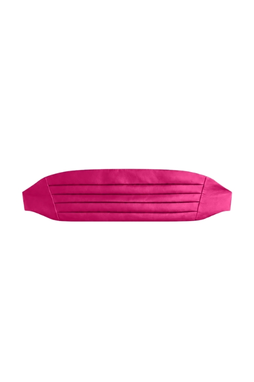 The Frankie Shop Bellano Satin Cummerbund Belt In Hot Pink