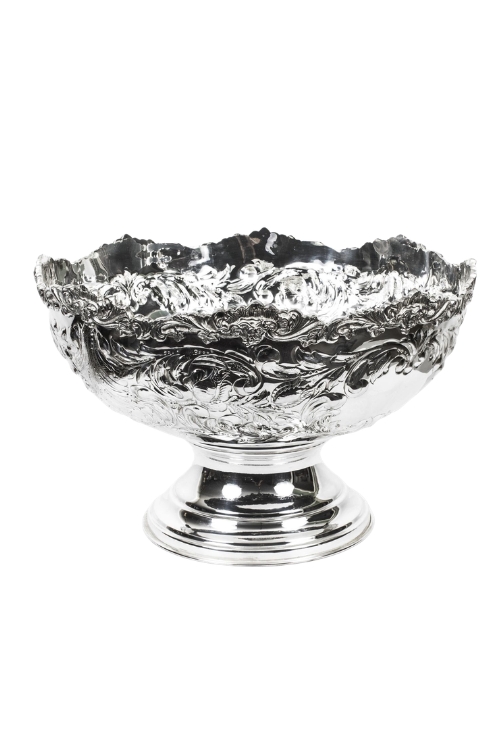 Vinterior Vintage Large Silver Plated Punch Bowl