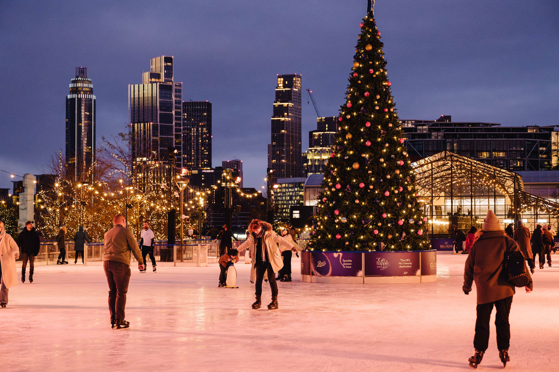 Ice rink at Battersea Power Station
