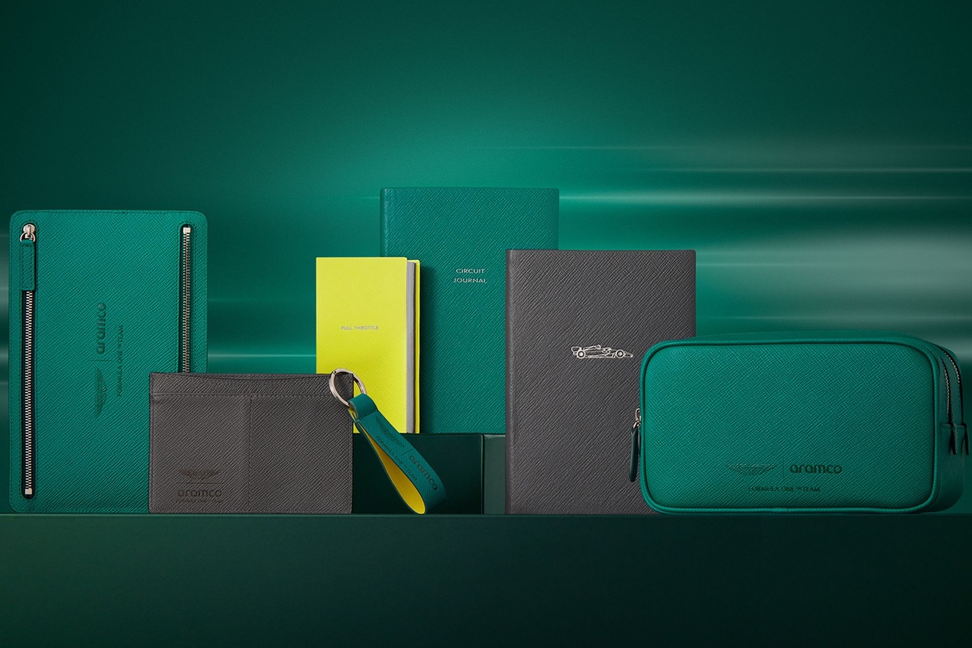 Smythson x Aston Martin Aramco Formula One Team collaboration