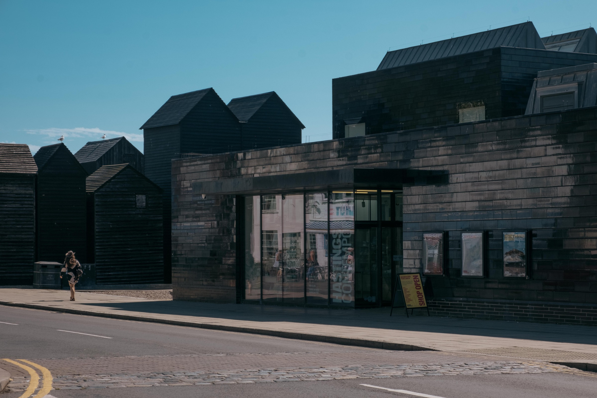 Wooden exterior of Hastings Contemporary Art