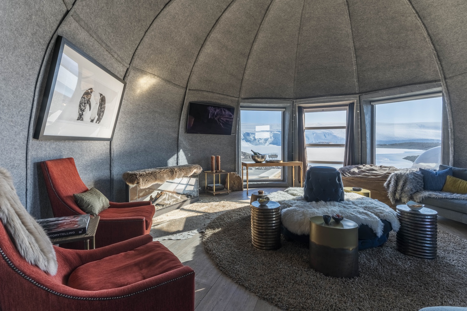 Inside camp at White Desert Antarctic