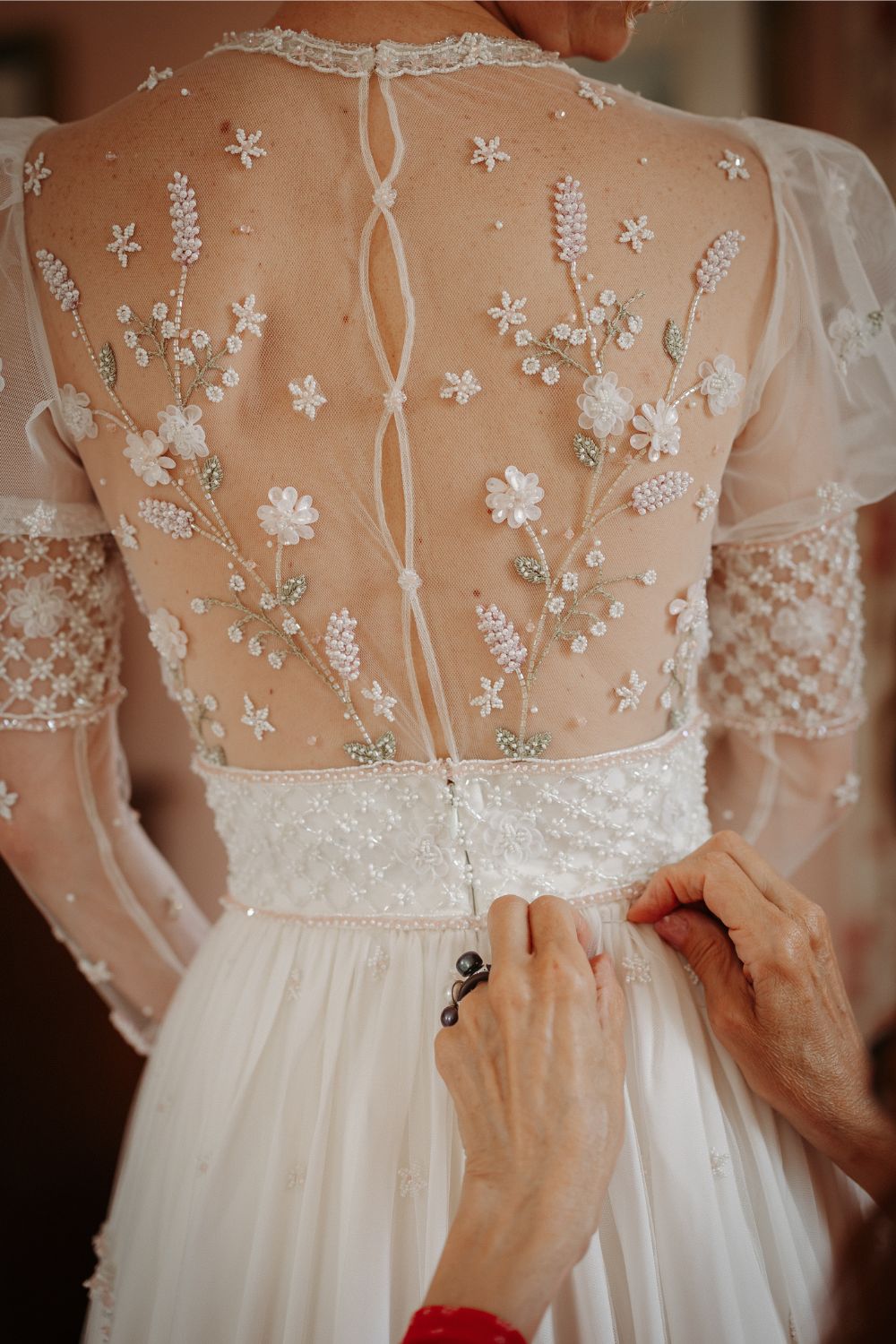 Wedding dress back details by Ella May London