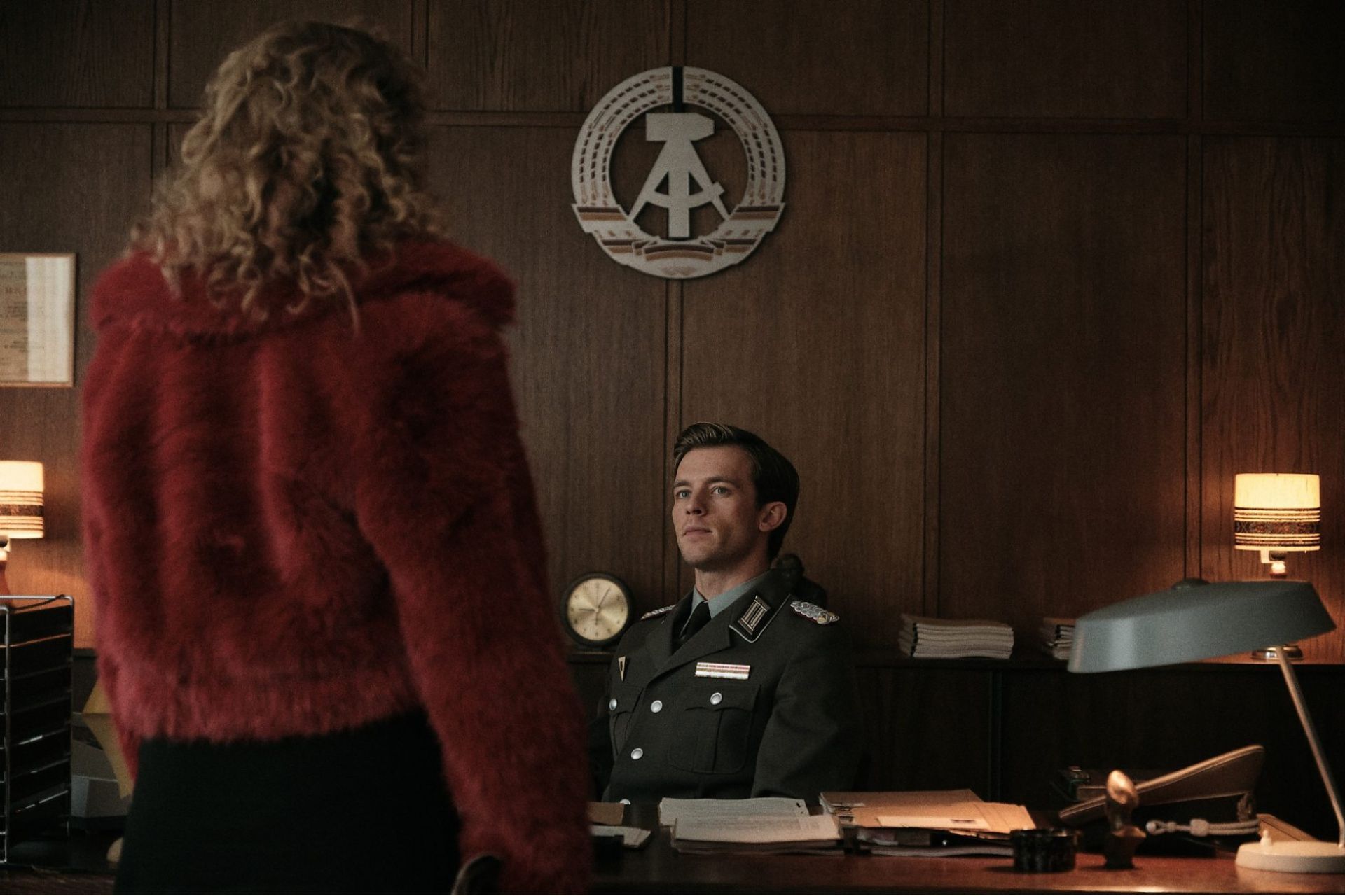 Ann Skelly as Carolyn Martens and Jannis Niewöhner as Friedrich Baumann in Honey © BBC/Sid Gentle Films